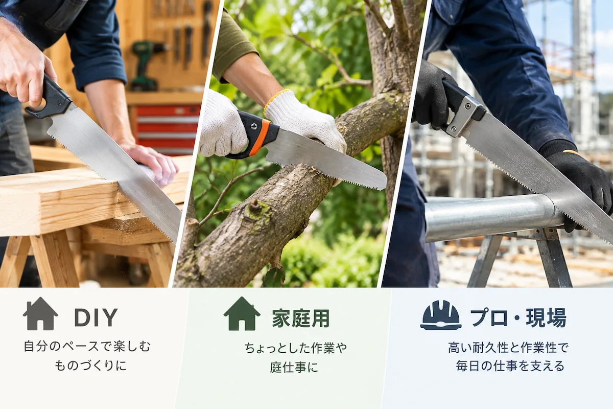 のこぎりおすすめ|用途・目的に合った1本の選び方