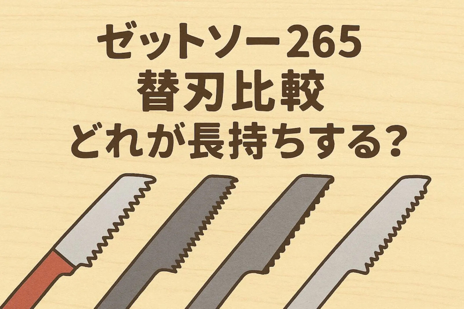 ゼットソー265替刃ランキング|長持ちしやすい刃の特徴を徹底比較