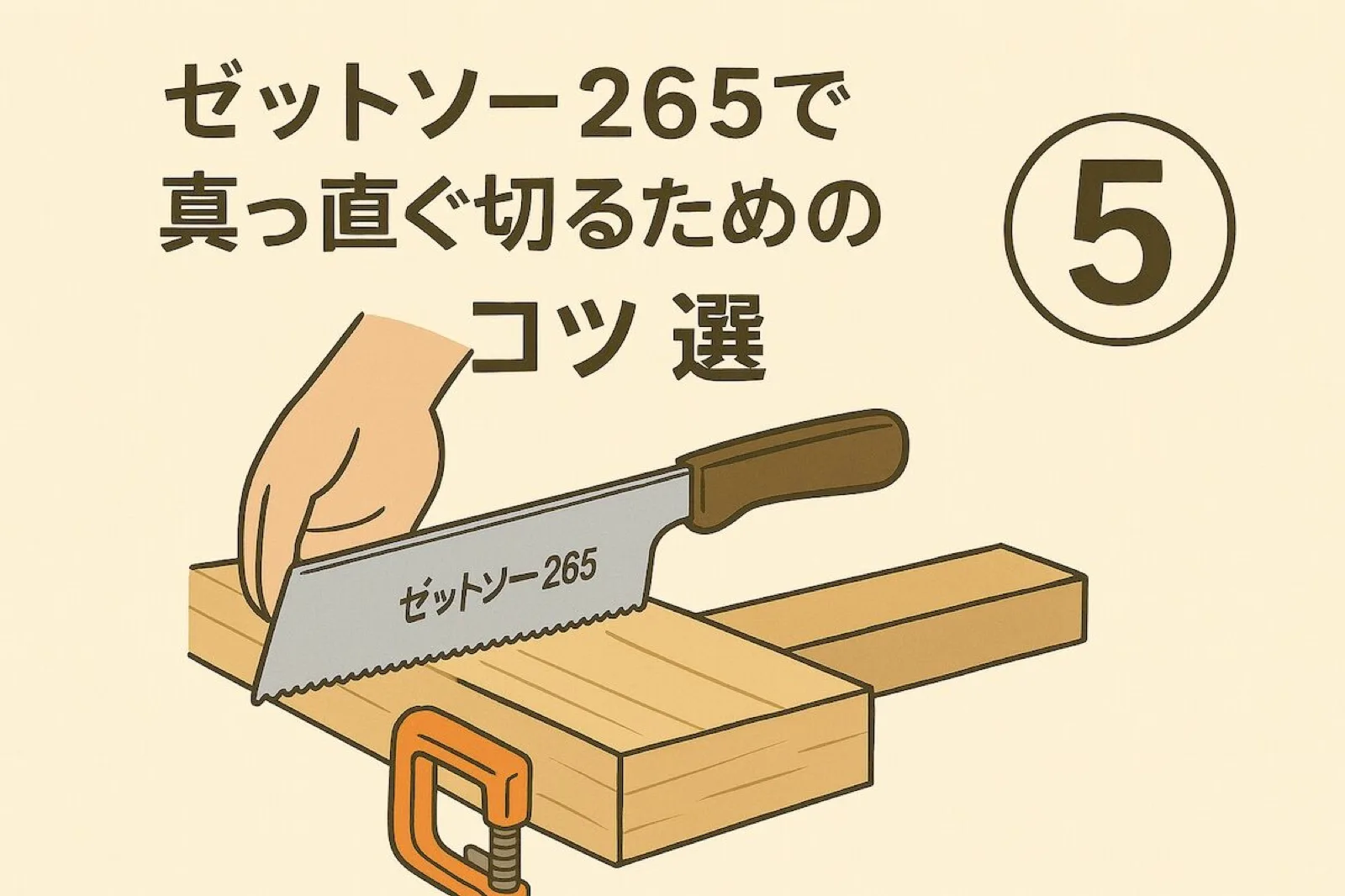 ゼットソー265で真っ直ぐ切るためのコツ5選(初心者でもできる)