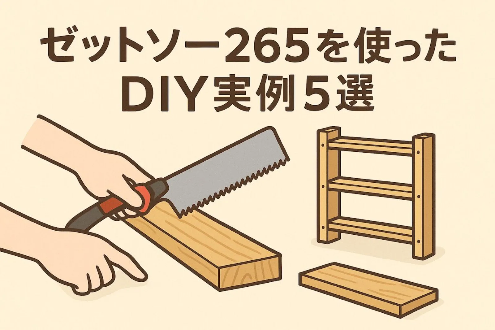 ゼットソー265を使ったDIY実例5選(棚づくり・家具修理など)