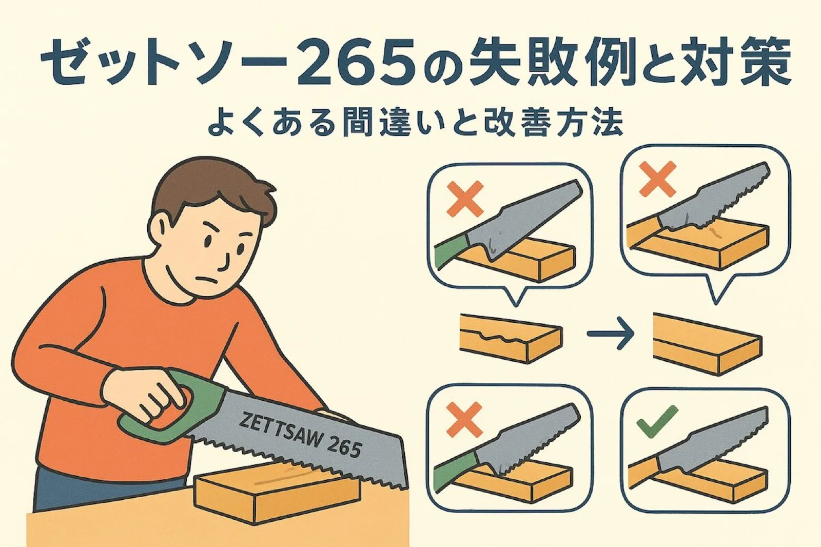 ゼットソー265の失敗例と対策|よくある間違いと改善方法